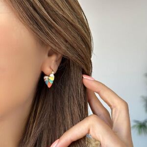 Boho  heart earrings M507